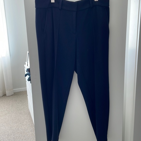 Navy blue knit trousers size 12 - Picture 1 of 8